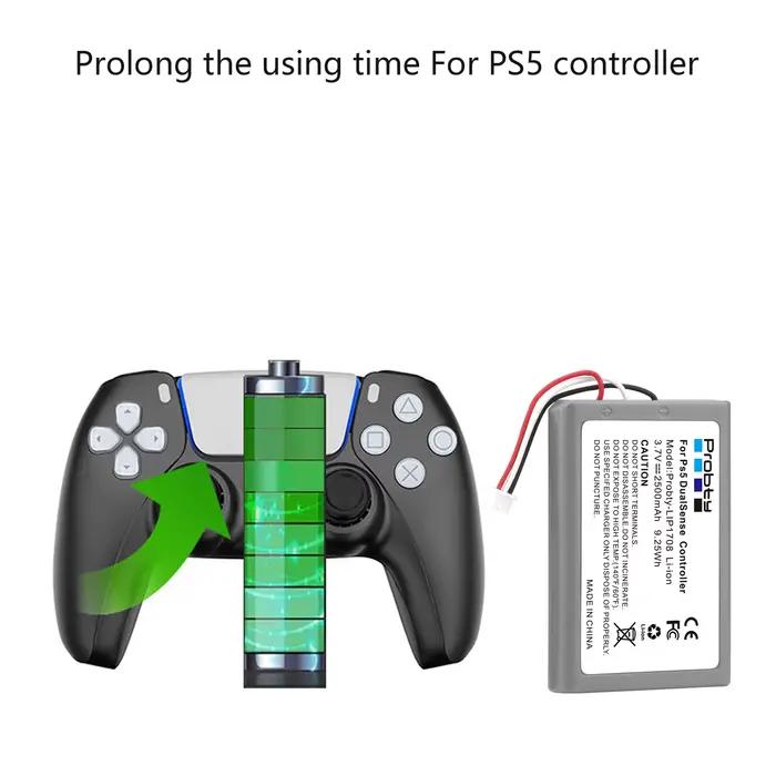 Batterie LIP1708 2500mAh pour contrôleur Sony PS5 lithium-ion avec protection sécurité pour gamer intensifs occasionnels et parties nocturnes