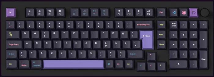 Keychron – Jeu complet de touches PBT Dye-Sub Cherry Profile pour clavier mécanique personnalisé