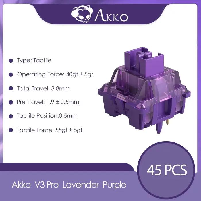 Akko V3 Pro commutateurs interrupteur Tactile/Linéaire pour clavier mécanique 45 pièces Pack remplaçable Outemu Gateron