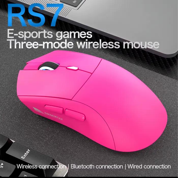 SMAILWOLF RS7 souris de jeu sans fil Bluetooth trois modes PAW3311