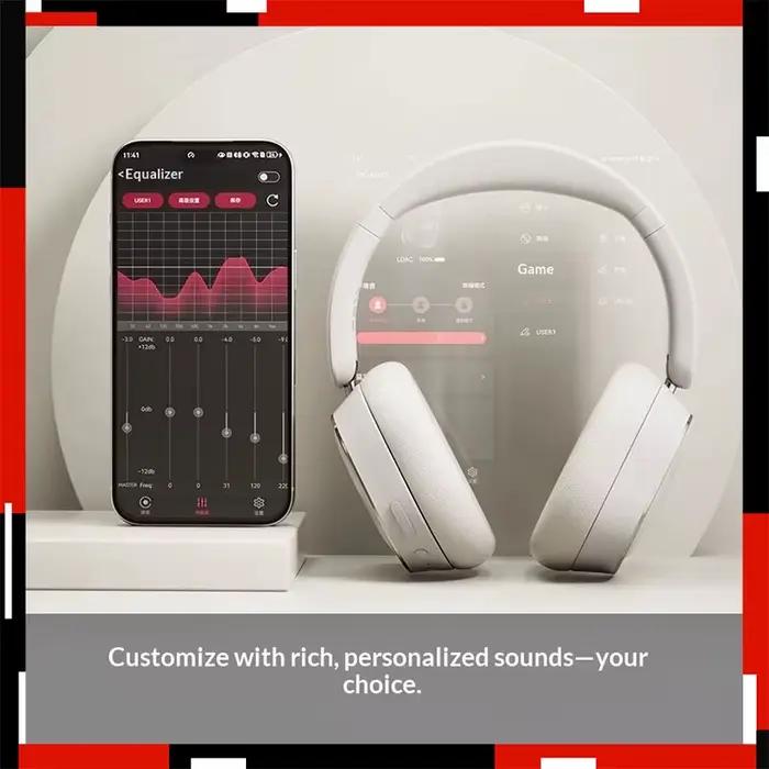 Casque FiiO EH13 sans fil Bluetooth supra-auriculaire avec réduction de bruit dynamique ANC