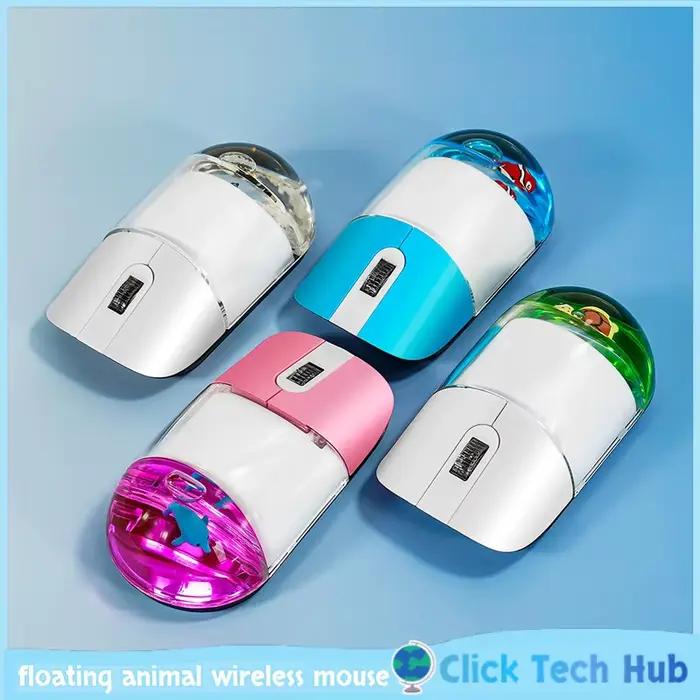 Souris sans fil animale flottante