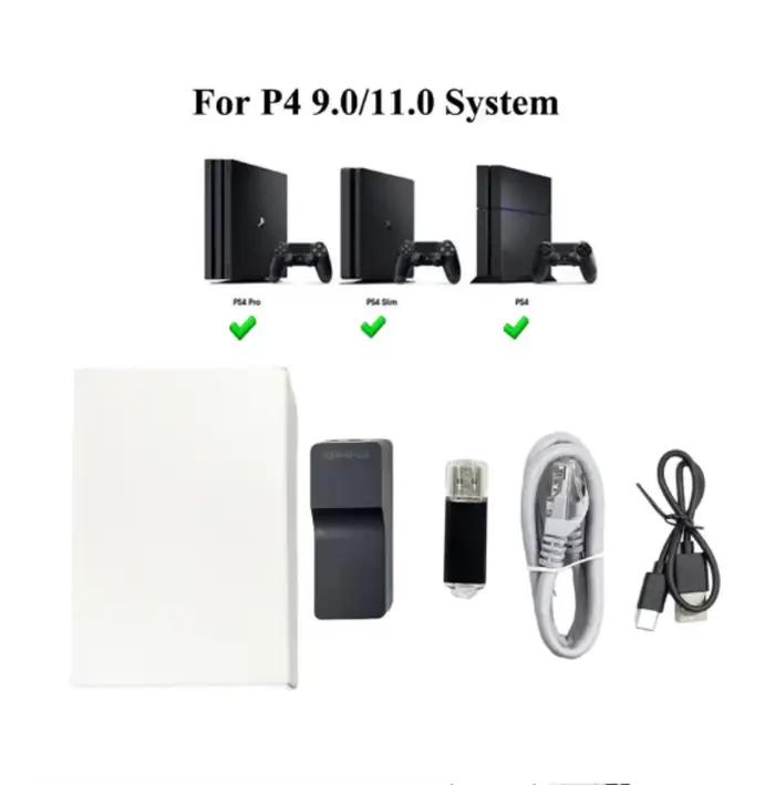 Pour PS4 FW 9.0/11.0 ensemble d'outils JB à une touche Mod Dongle USB adaptateur USB JB avec Kit de câbles Ethernet type-c pour système PS4 FW 9.0/11.0