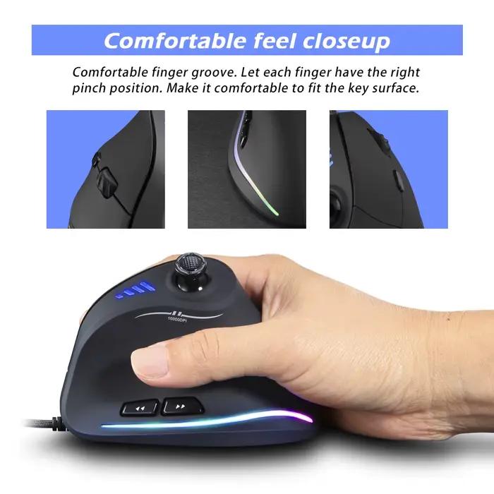 Zelotes – souris de jeu verticale filaire C-18