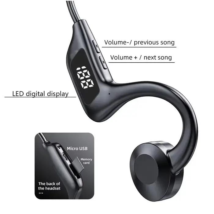 Écouteurs à Conduction osseuse sans fil Bluetooth 5.2