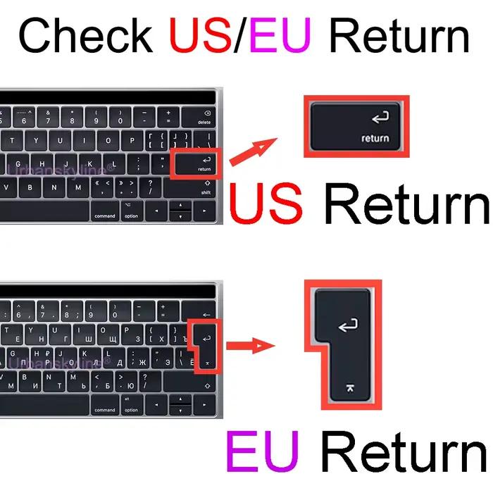 Housse de clavier pour Macbook Air 13 M1 11 Pro 13 14 Max 16 Touch Bar ID 15 17 12 Retina