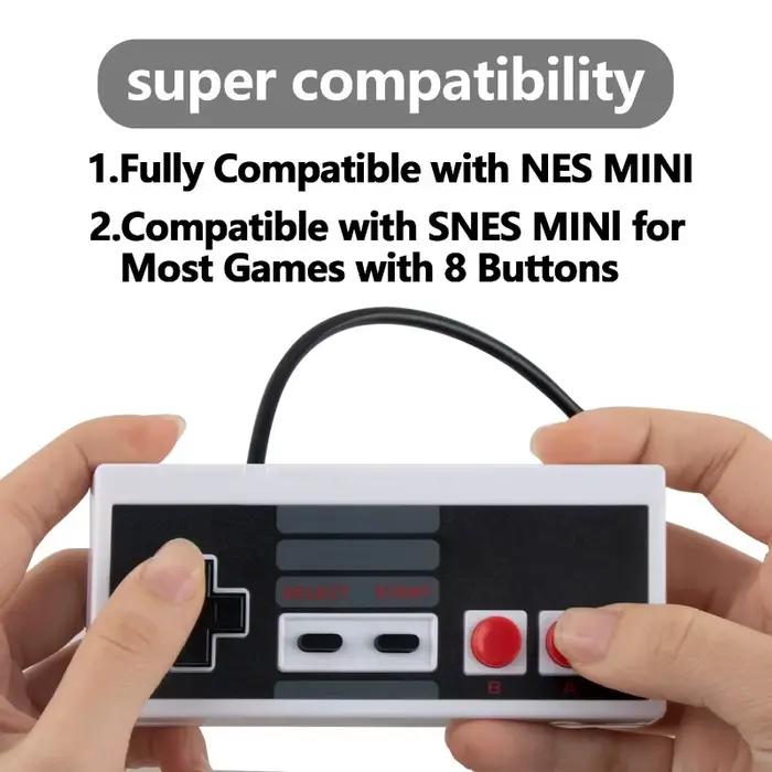 Mini manette de jeu rétro 8 bits pour console Nintendo NES, pad de contrôle pour console de jeu NES FC, occasion spéciale pour les fans de jeux rétro et collectionneurs