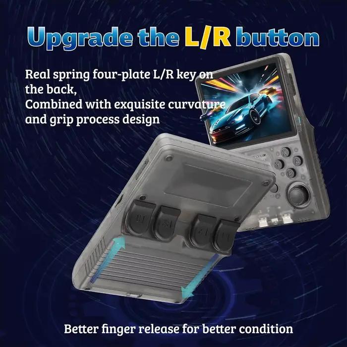 R40S Pro Console de jeu rétro système Linux de jeu portable 3.5 pouces écran IPS Mini Potable poche jeu vidéo Consola 256G jeu enfant