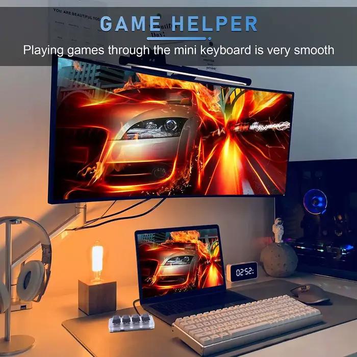 Programmation Macro bouton clavier 4 touches rvb filaire USB mécanique Macropad commutateur rouge 3