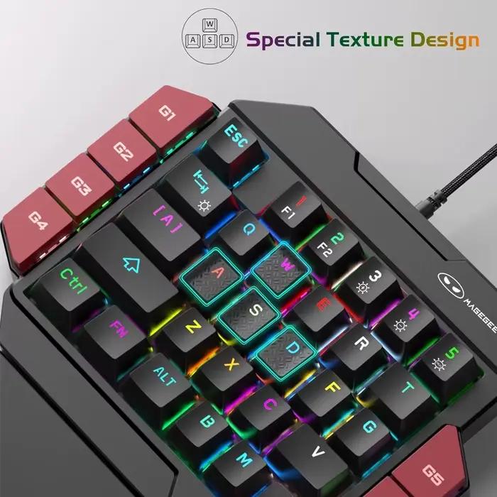 Mini clavier de jeu mécanique à une main – 35 touches