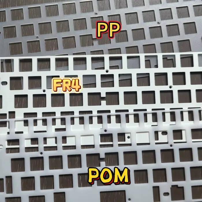 Clavier mécanique TGR Jane V3 F13 ANSI Full Acoustic Hole Aluminium CF PP PC POM FR4 PEI Laiton (pour visser les stabilisateurs sur PCB)
