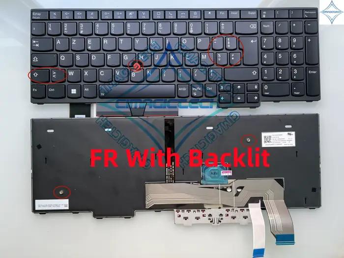 Nouveau clavier FR SP LA BR français brésil espagnol Latin rétro-éclairé pour Lenovo ThinkPad L15 L15 Gen 2 L15 GEN 1 P15V T15P L15NBL-1058P