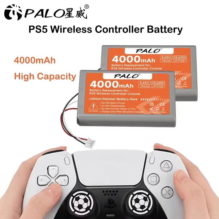 Batterie de Remplacement pour Manette PS5 4000mAh Compatible avec DualSense CFI-ZCT1W CFI-ZCT1J Li-Polymère 61x40x8mm