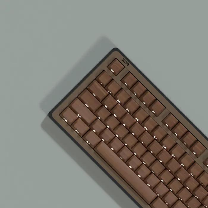Wood Mars None Keycaps PBT Material Side Letter