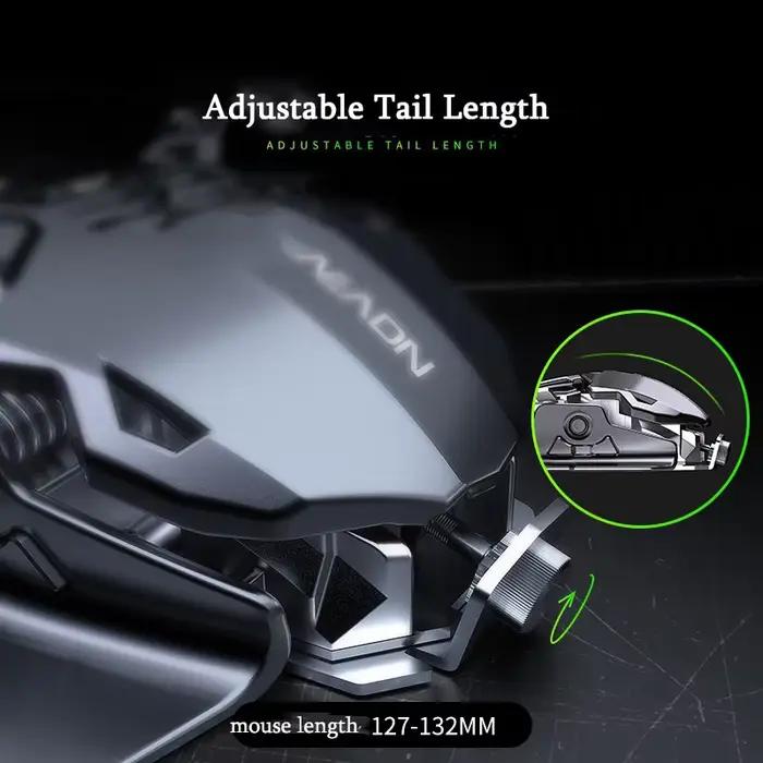 Souris de jeu mécanique en métal filaire ergonomique rvb rétro-éclairé