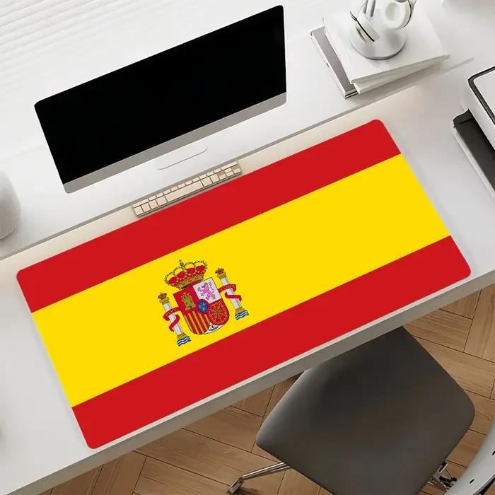 Tapis de souris grand format antidérapant et imperméable avec bords cousus pour le jeu et le bureau quotidien – Espagne