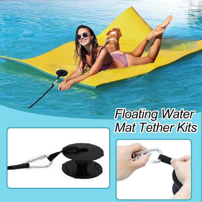 A03F-Kits d'attache de tapis d'eau flottant pour tous les tampons d'eau en mousse Kit d'œillets de tapis flottant Portable, tapis flottants
