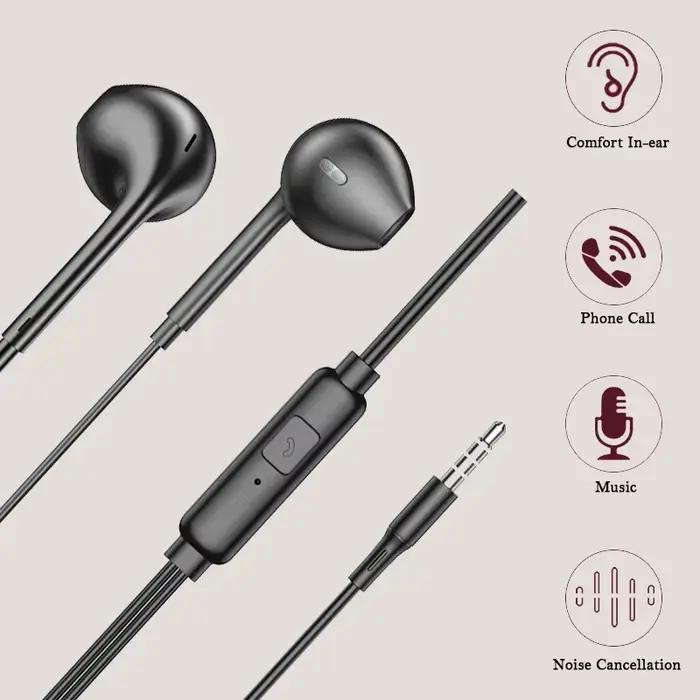 Écouteurs intra-auriculaires filaires avec Microphone