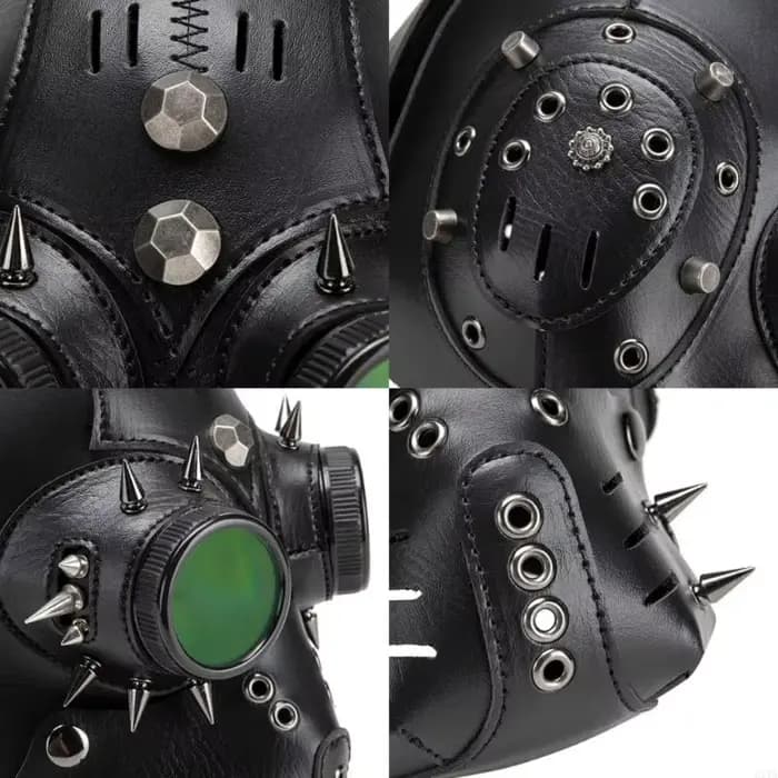 Masque Steampunk gothique avec matériau respirant pour les amateurs Cosplay