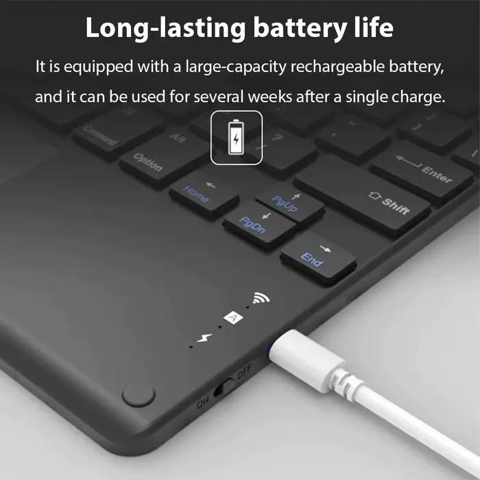 Nouveau clavier sans fil Bluetooth silencieux 2025 avec souris pour Android