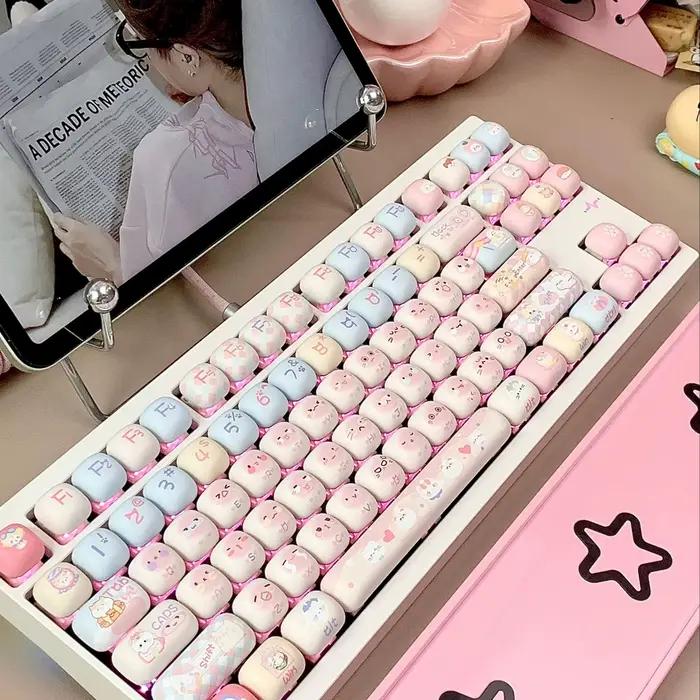 140 touches mignon Keycaps chat MOG