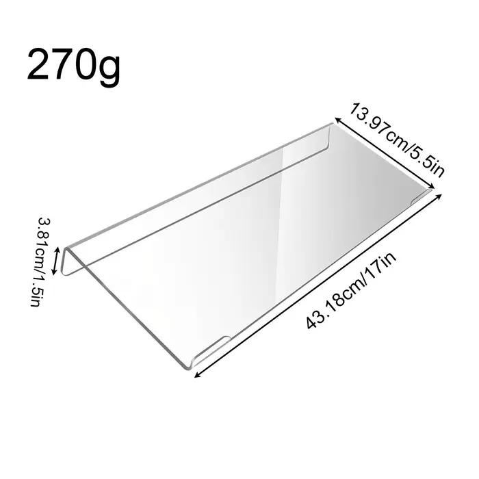 Support de clavier ergonomique en acrylique transparent pour bureau d'ordinateur