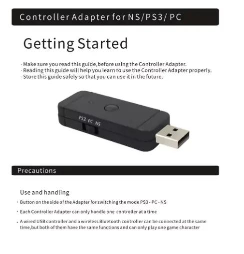 Adaptateur de manette filaire/sans fil pour PS4