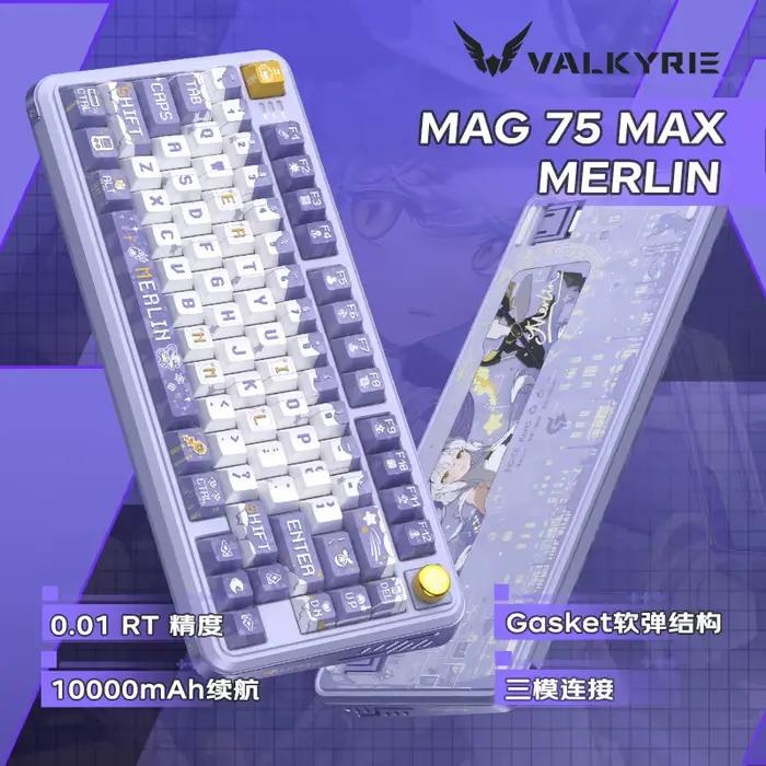 Clavier de jeu VALKYRIE VK MAG 75 MAX Esports à axe magnétique sans fil