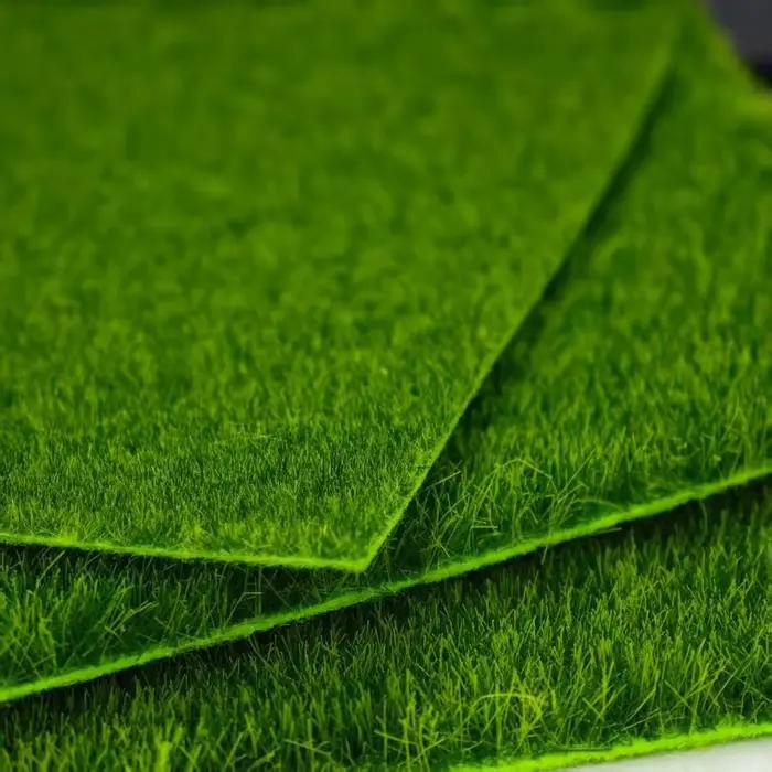 Tapis de pelouse artificielle de projet artisanal de bricolage, tapis d'herbe d'accessoire de chemin de fer modèle 15/30 cm 1/2 pièces