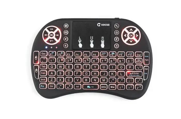 VONTAR i8 clavier sans fil russe anglais hébreu Version i8 + 2.4GHz Air Mouse pavé tactile portable pour Android TV BOX Mini PC