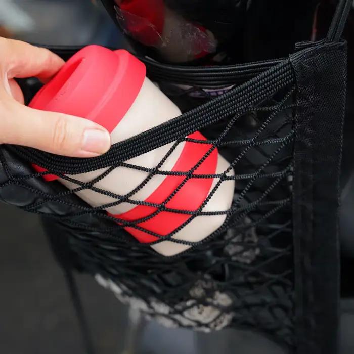 Sac de rangement pour casque de moto, sacoche de coffre, filet de rangement pour vélo et scooter, filet de rangement pour casque, filet de rangement pour réservoir de carburant, filet de tri avec élas