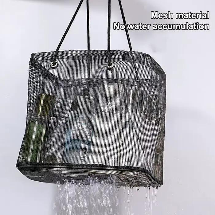 Panier de Douche Grande Capacité pour Femmes et Hommes, Sac de Drainage Portable pour la Douche, Accessoire de Rangement pour Équipement de Natation, Organisateur de Voyage pour Salle de Bain