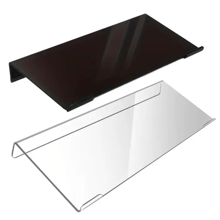 Support de clavier ergonomique en acrylique transparent pour bureau d'ordinateur