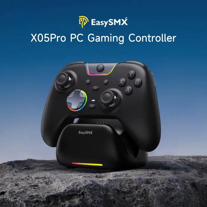 Manette de jeu sans fil EasySMX X05 Pro avec joysticks à effet Hall
