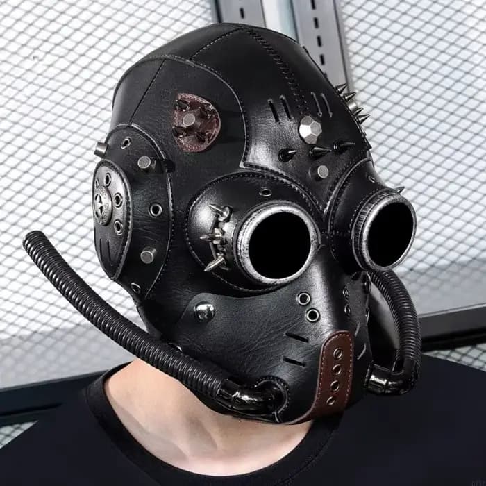 Masque Steampunk gothique avec matériau respirant pour les amateurs Cosplay