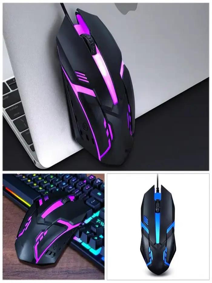 Souris de jeu dtvane filaire avec rétro-éclairage, 1600 DPI, 4 boutons, design ergonomique pour joueur droitier ou gaucher, boîte rouge de protection, pour gamer occasionnels et professionnels