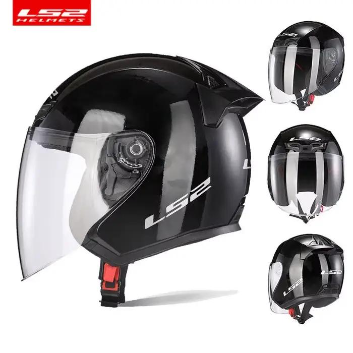 LS2 casque de Moto d'origine LS2 OF608 été respirant 3/4 casques ouverts hommes femmes Scooter demi-casques Cascos Para Moto