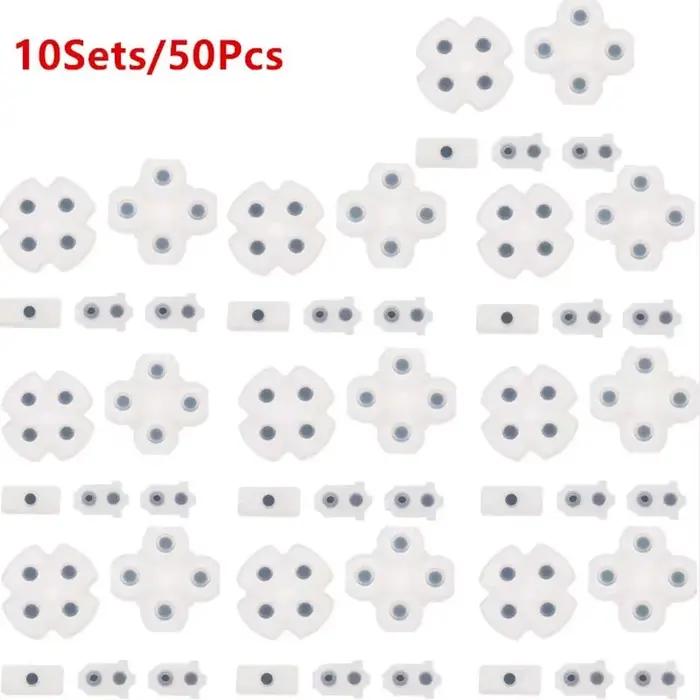 1 jeu de coussinets en caoutchouc conducteurs en Silicone pour manette PS4