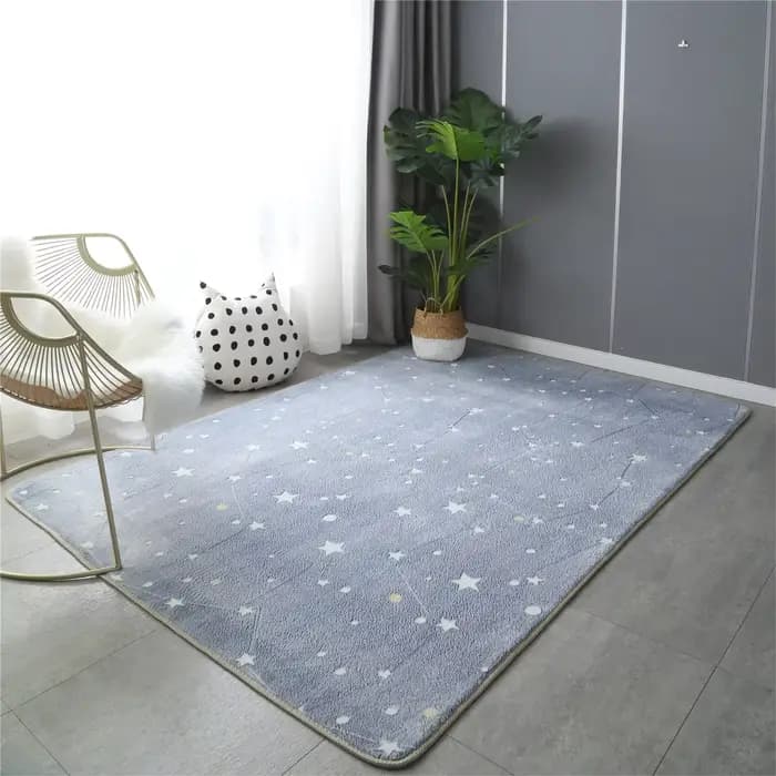 Grand tapis lumineux dans le noir avec étoiles pour la décoration de chambre d'enfant