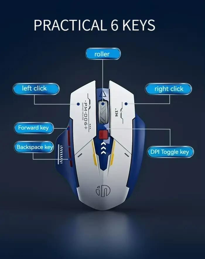 Inphic-Souris sans fil F9 Mecha Edition