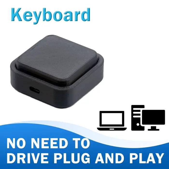 Mini One Key USB Programmable Macro Keyboard For Windows Linux MacOS Hot Key Mouse One Key Button USB