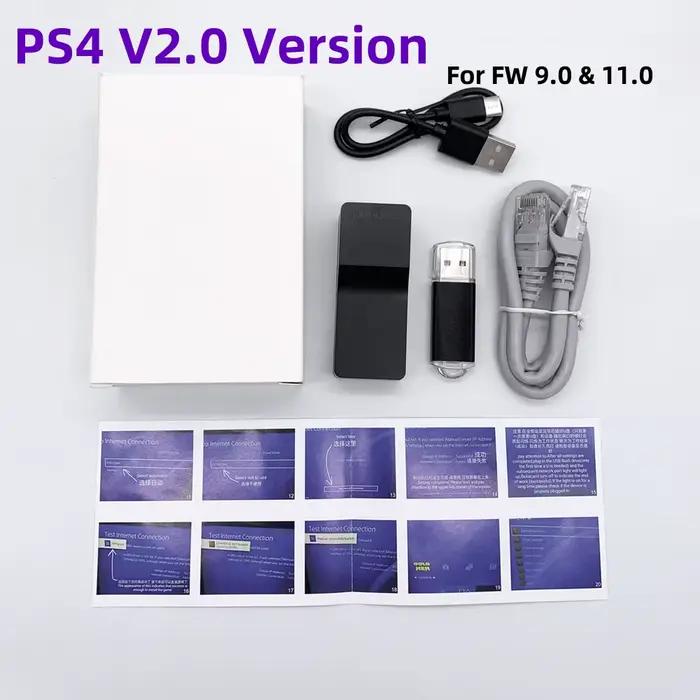 Pour PS4 FW 9.0/11.0 ensemble d'outils JB à une touche Mod Dongle USB adaptateur USB JB avec Kit de câbles Ethernet type-c pour système PS4 FW 9.0/11.0