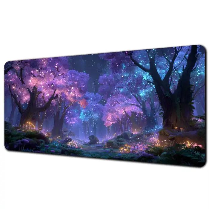 Tapis de jeu MTG sur le thème du Royaume Secret de la Forêt