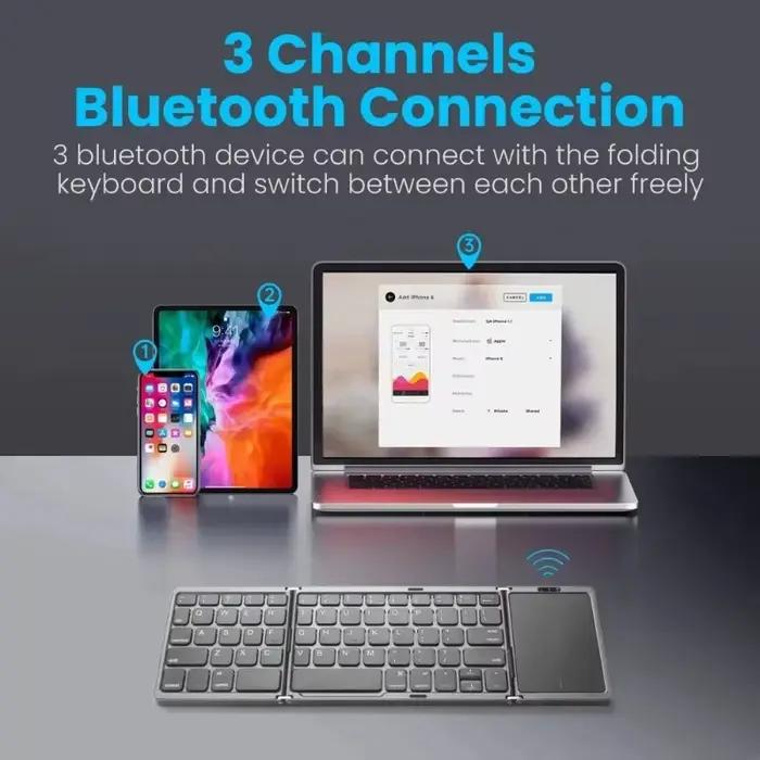 Mini clavier Bluetooth sans fil pliable