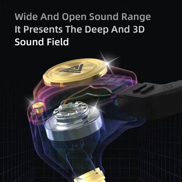 QKZ AK3 FiLe écouteur filaire avec Microphone HiFi moniteur de musique basse casque antibruit pour Sport jeu écouteurs