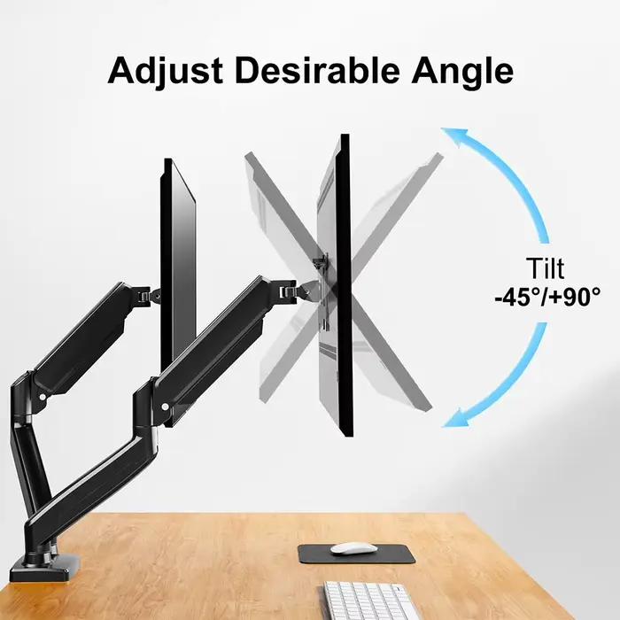 Support de double moniteur avec pince C