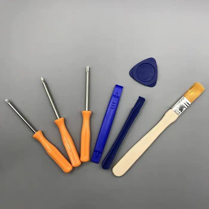 Kit d'outils de réparation de manette 7 en 1 avec brosse et outil d'ouverture pour Xbox One