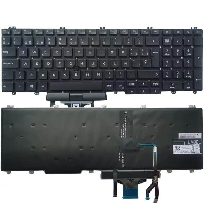 Nouveau clavier français/américain/espagnol pour Dell Precision 3500 3501 3540 3541 Latitude 5500 5501 5510 5511 0M25NK 0XPYPV avec rétro-éclairage