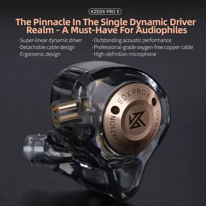 KZ EDX PRO X Dynamic Drive écouteur HIFI basse écouteurs DJ Sport musique suppression casques