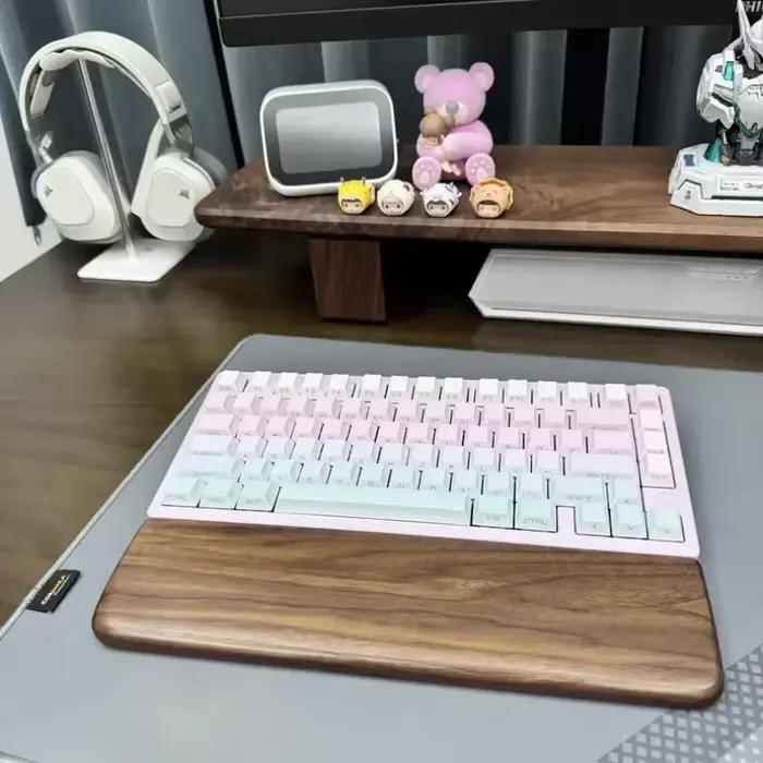 Coussinet de paume pour clavier mécanique personnalisé en bois massif
